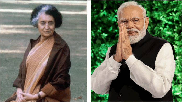 Narendra Modi vs Indira Gandhi