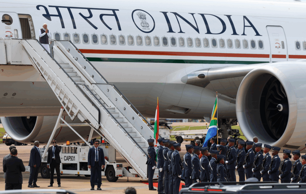 Landed in Johannesburg PM Modi