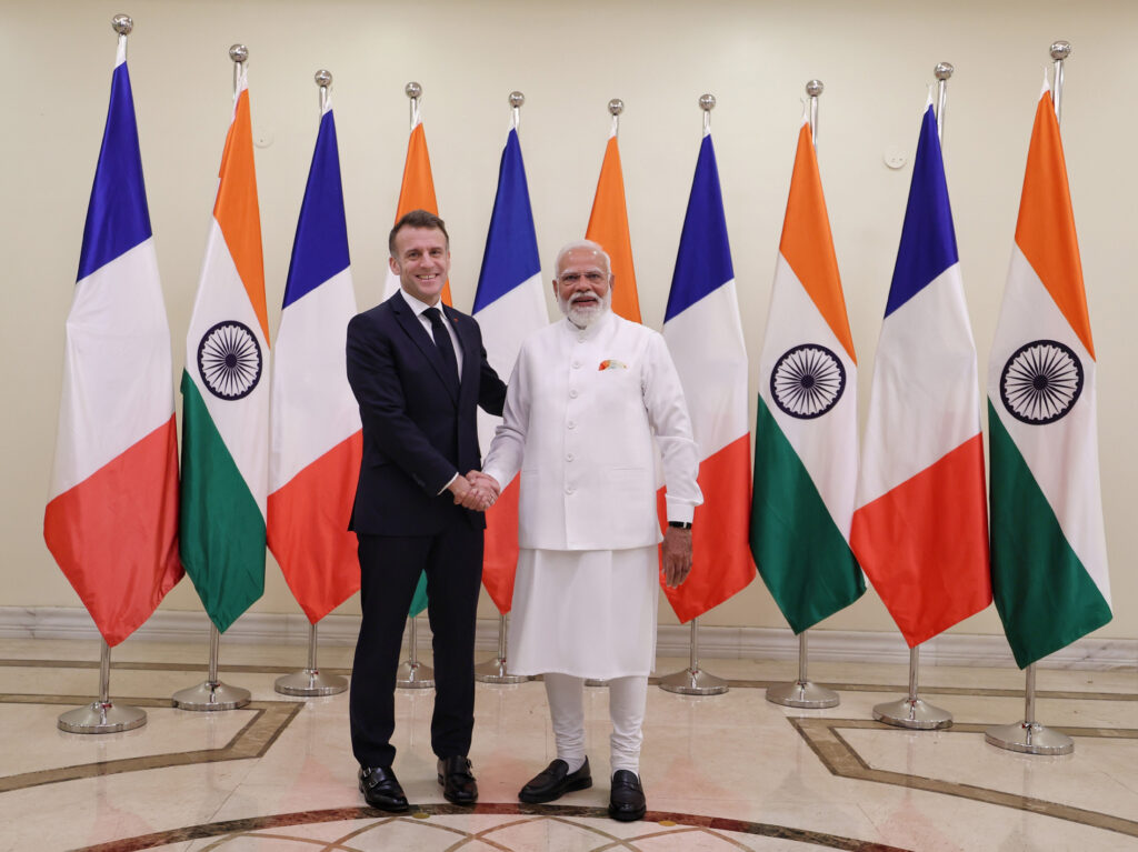 PM Modi Emmanuel Macron Mumbai visit