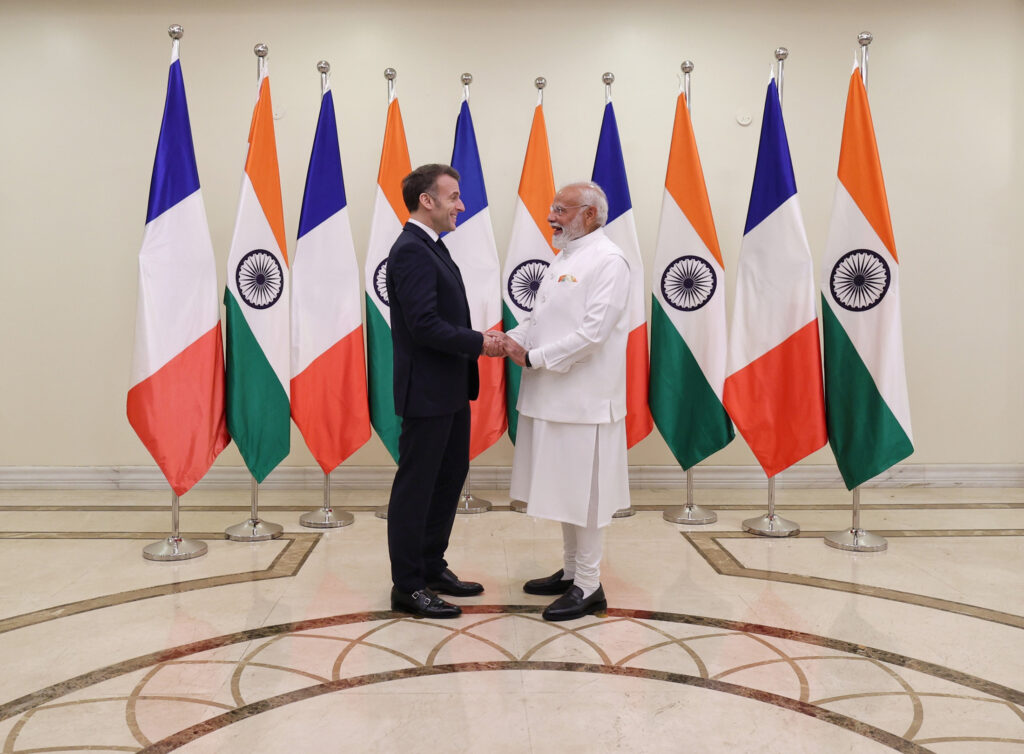PM Modi Emmanuel Macron Mumbai visit