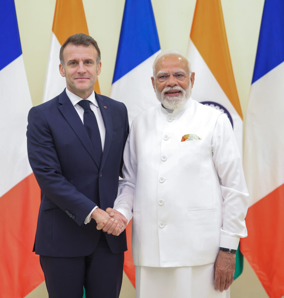 PM Modi Emmanuel Macron Mumbai visit