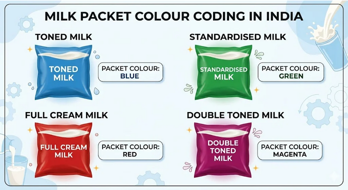 Milk Packet Colors Code
