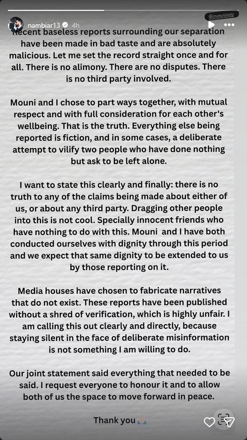 Divorce Rumours
